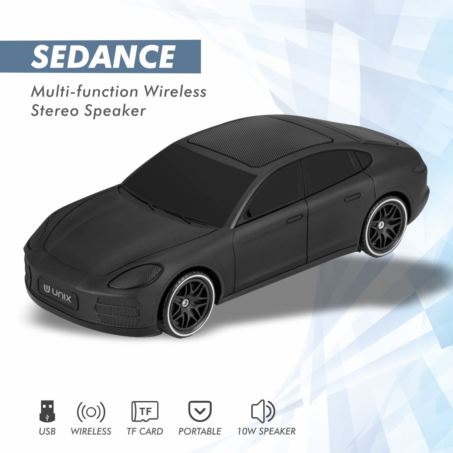 Unix Sedance 10W Portable Wireless Speaker with USB, TF & FM β 8H Playtime