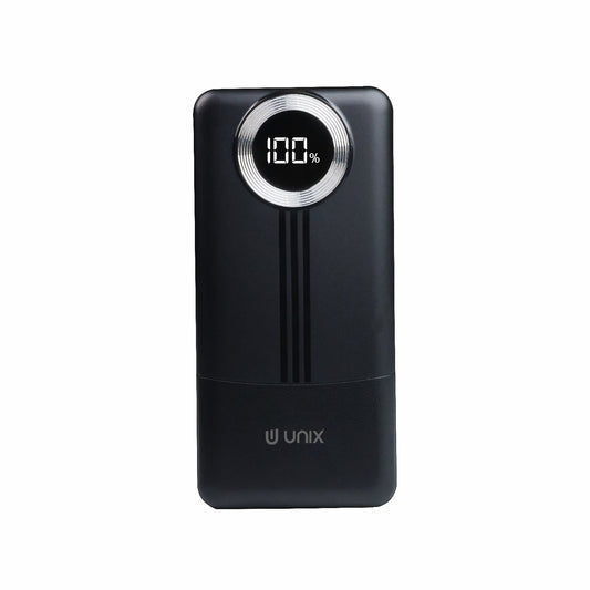 UNIX Ux-1534 Power Bank – 10000mAh, 22.5W Power Delivery, Dual Inbuilt Cables, Digital Display