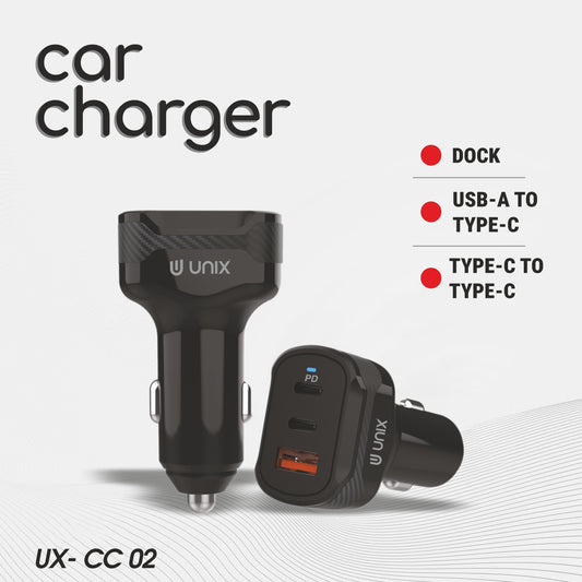Unix CC02 Triple Port Car Charger