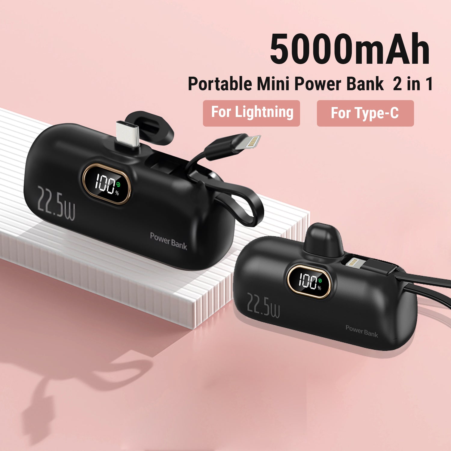 5000mAh Capacity äóñ Reliable battery life for multiple charges throughout the day.