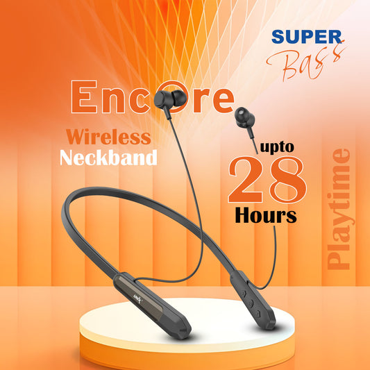 UNIX Encore Elite 6 Bluetooth Neckband äóñ 28-Hour Playtime, Deep Bass & Stylish Design - Unixindia.