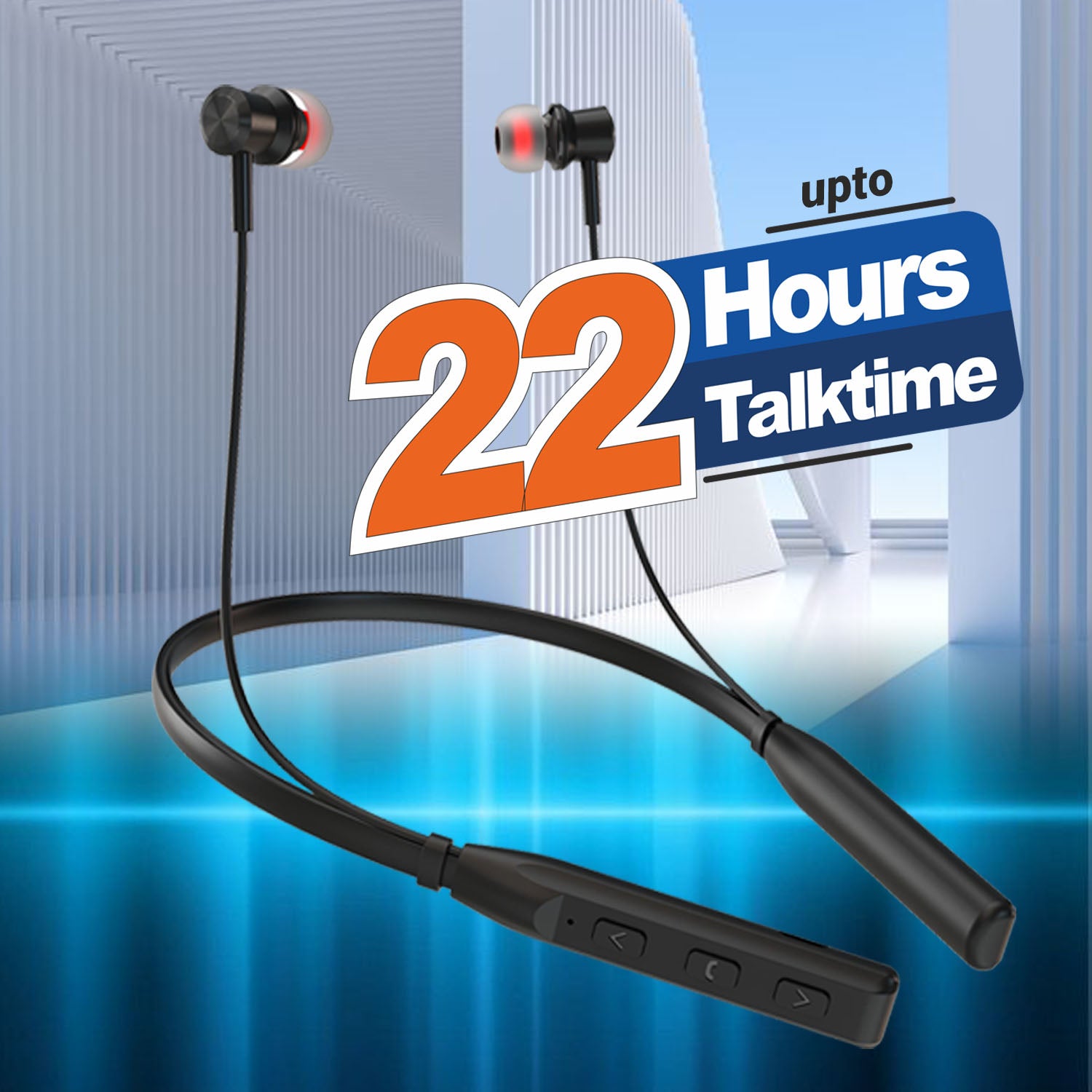 Unix Vivid MX6 Bluetooth Neckband äóñ HD Stereo Sound, Up to 22 Hours Talktime