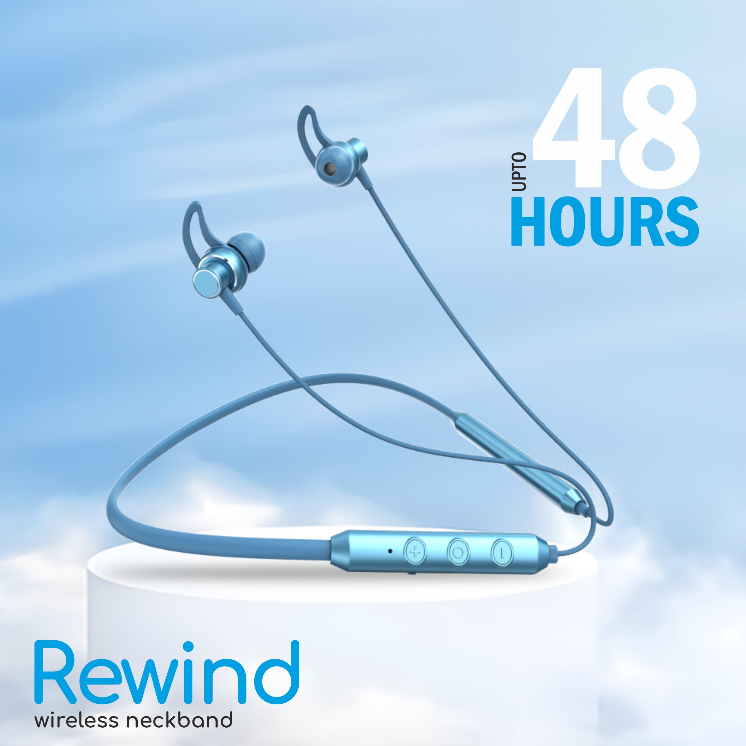 wireless neckband with 48 Hours battery life