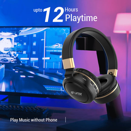 UNIX Elite 9 Bluetooth Headphones äóñ 12-Hour Playback with 40mm Drivers & Soft Earpads - Unixindia.