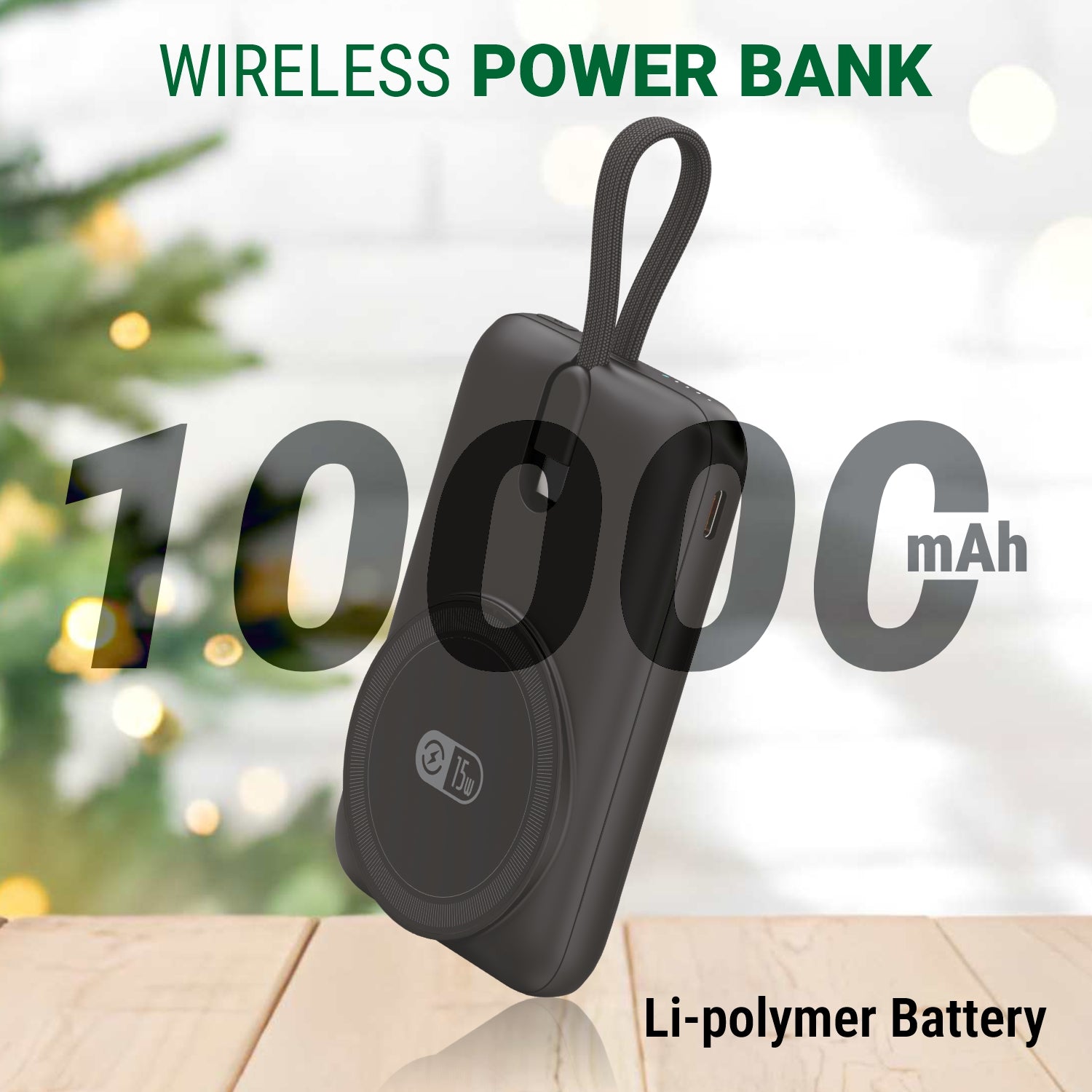 UNIX UX-1513 Dave 10000mAh Wireless Power Bank