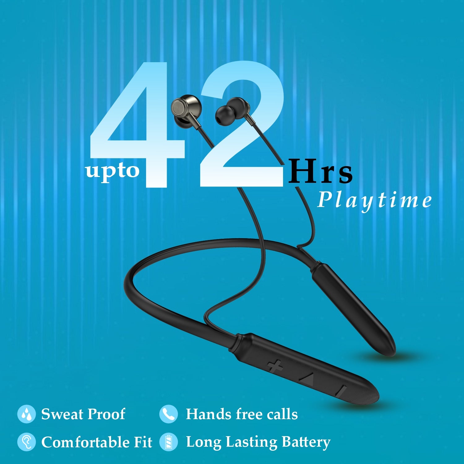 Unix MX-1 Pro Soul Wireless Neckband äóñ 42H Playtime, Deep Bass & Premium Finish - Unixindia.