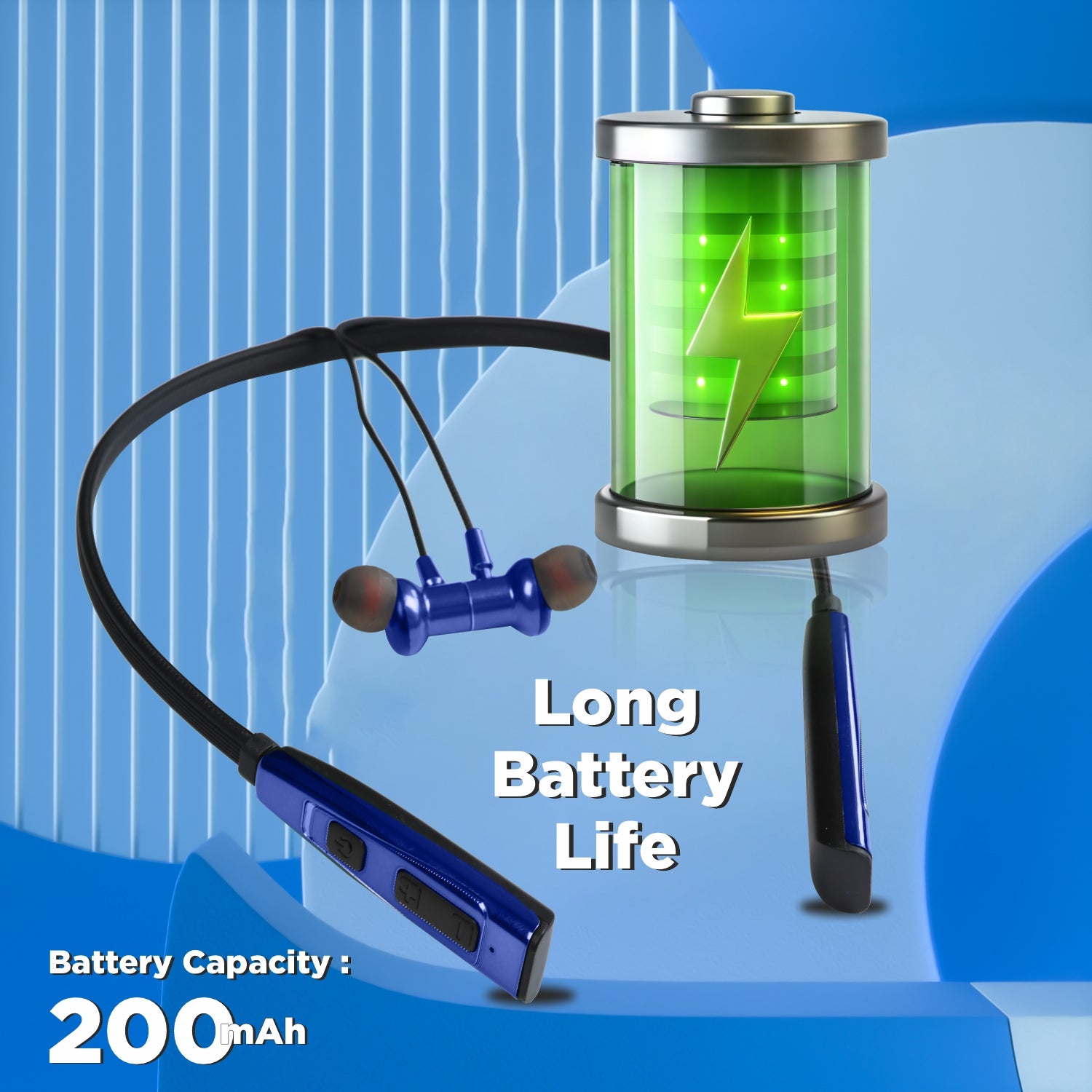 Long Battery Bluetooth Neckband