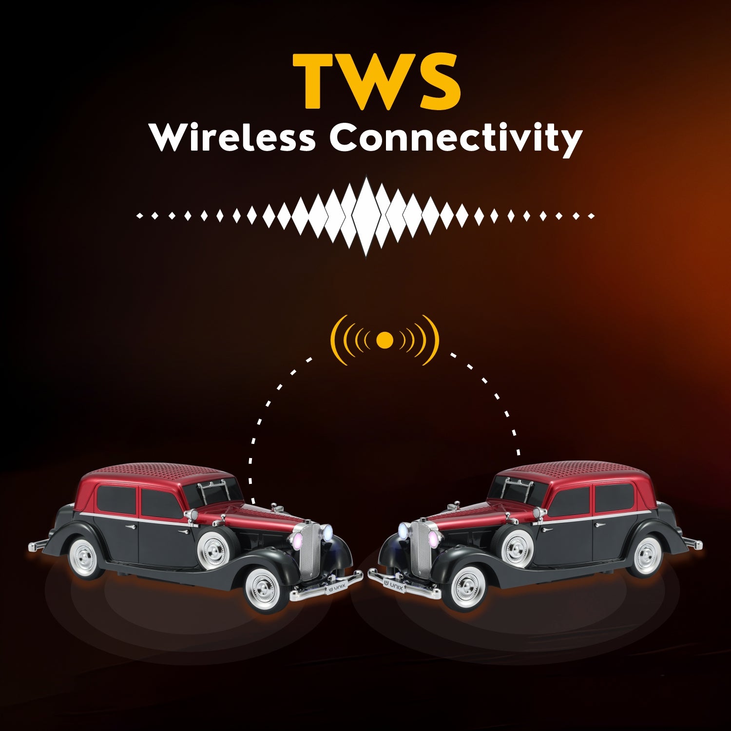 UNIX Pontiac 34 Vintage Classic Car Bluetooth Speaker