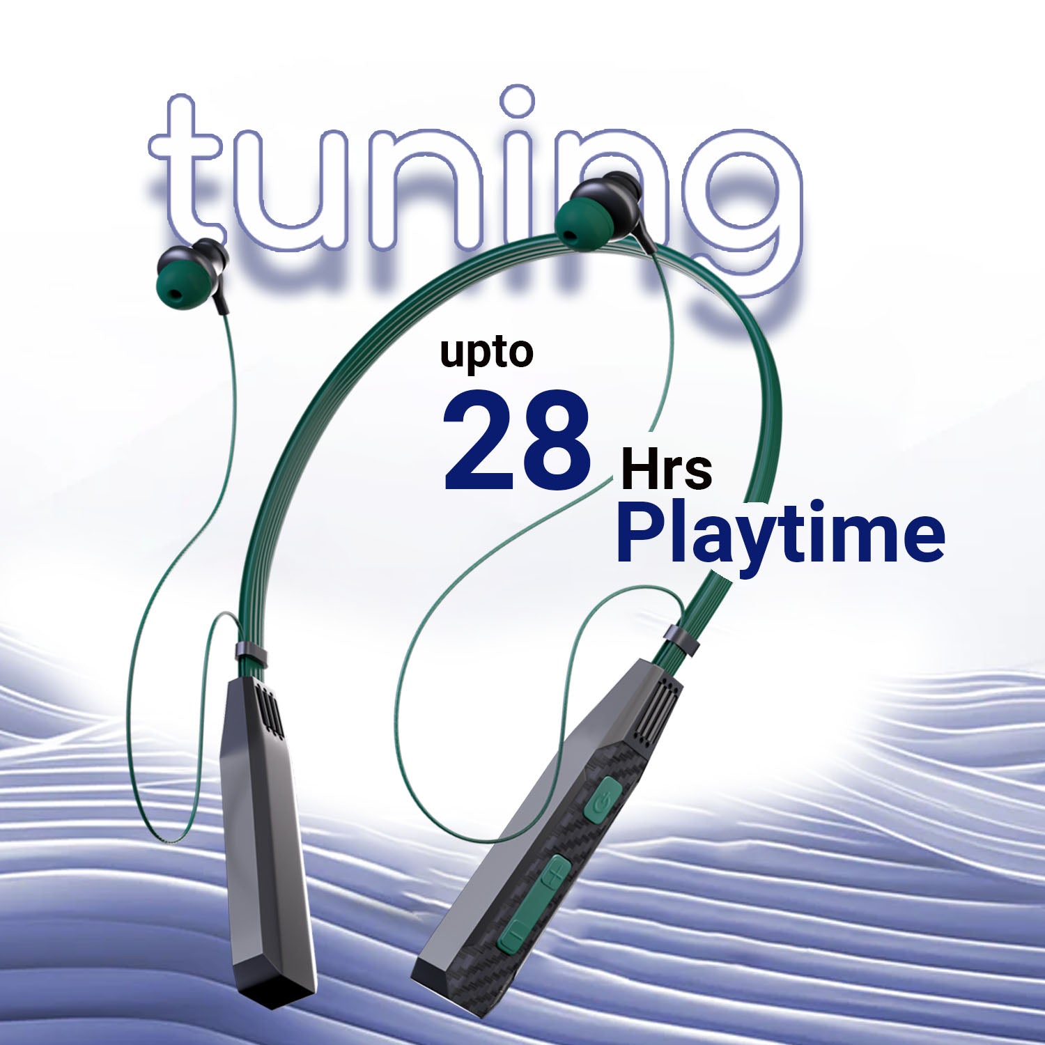 UNIX Tuning MX5 Bluetooth Neckband – Immersive Stereo Sound, 28-Hour Playtime & Deep Bass - Unixindia.