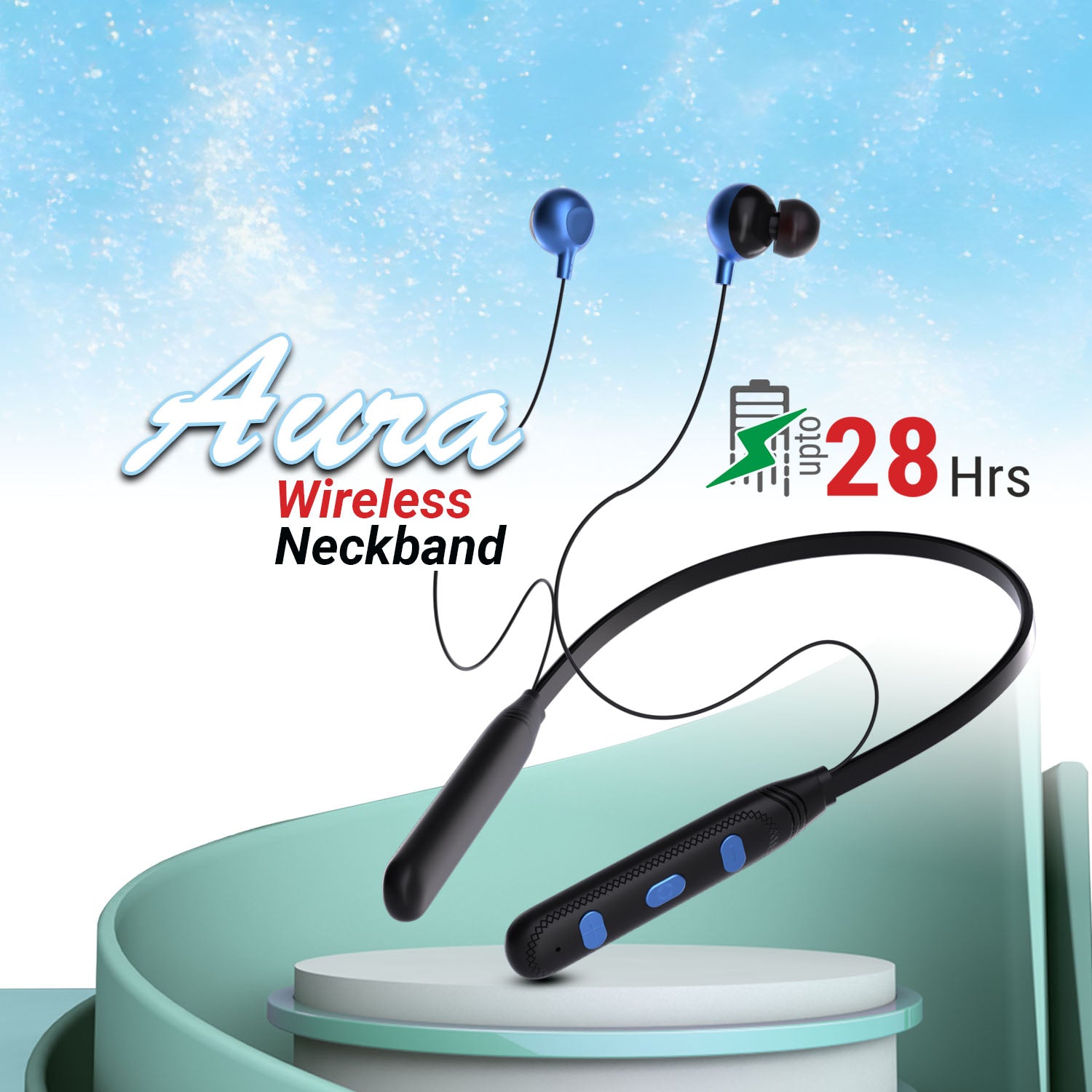 UNIX Aura MX3 Wireless Earbuds äóñ 10mm Bass Drivers, 28-Hour Playtime & Type-C Fast Charging - Unixindia.