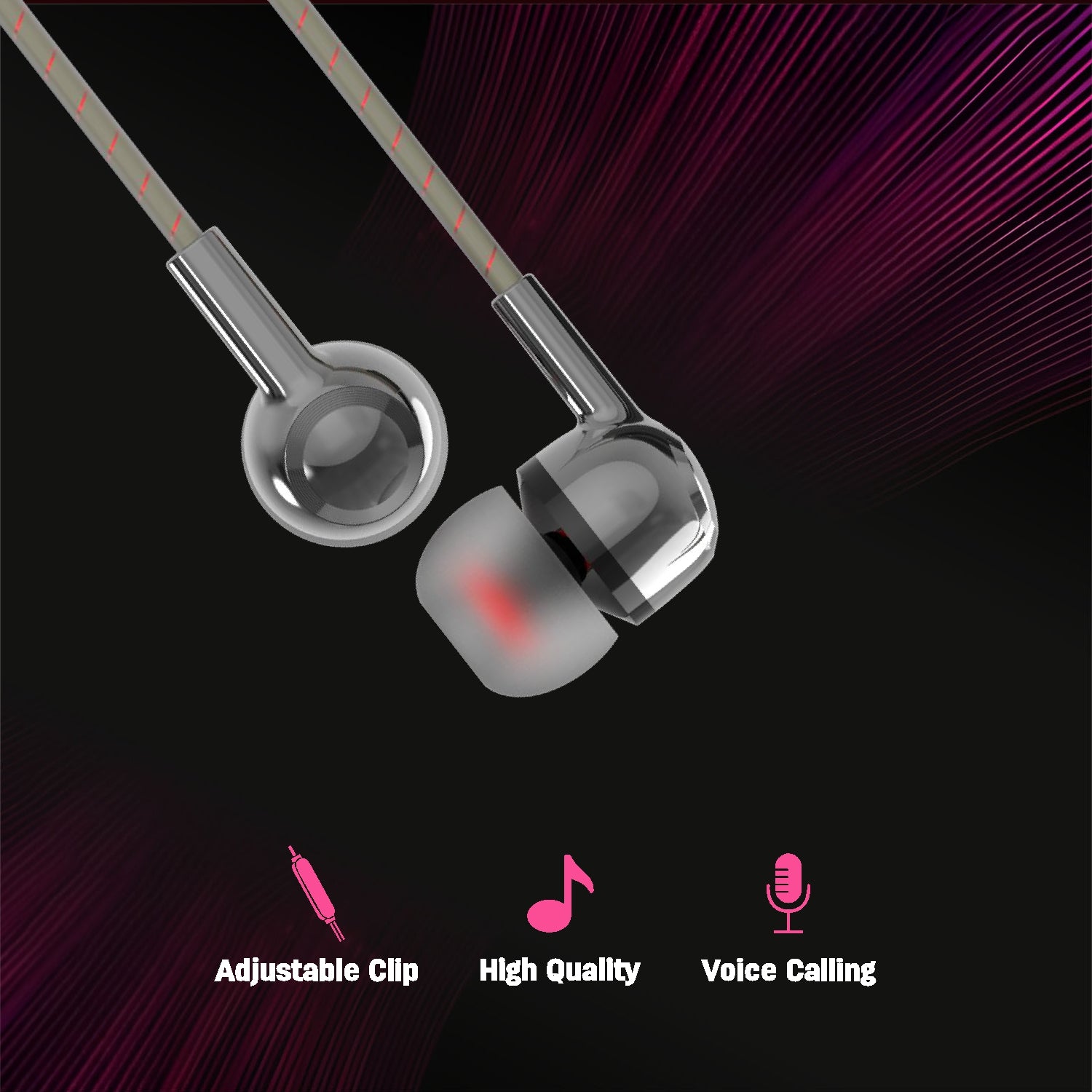 UNIX Konrad Wired Earphones Hi-Fi Stereo Sound with HD Mic & Deep Bass