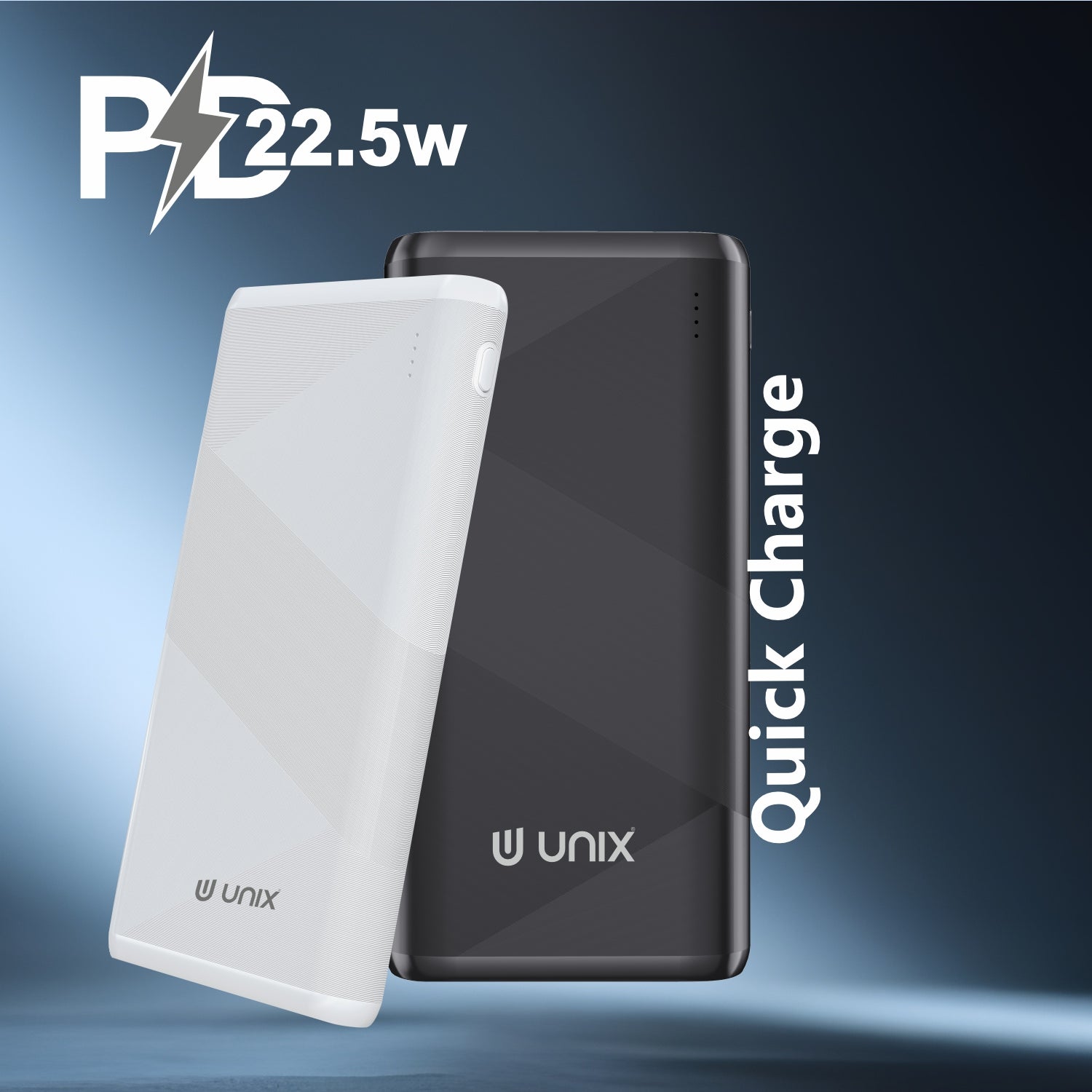 UNIX UX-1509 10000mAh Power Bank – 22.5W PD Fast Charging | Dual Input | Smart Protection