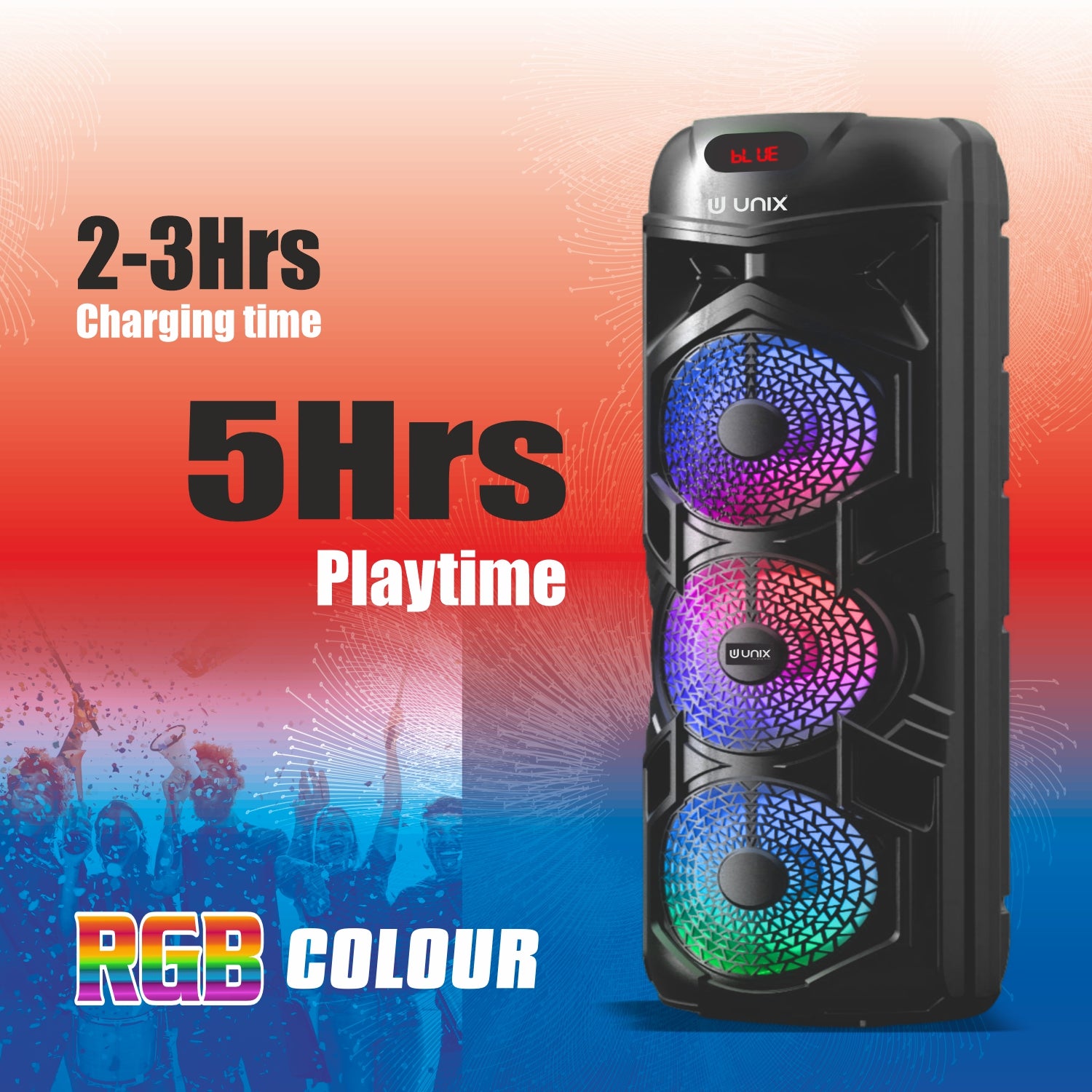 Decibelz Rhythm 50W RGB Party Speaker