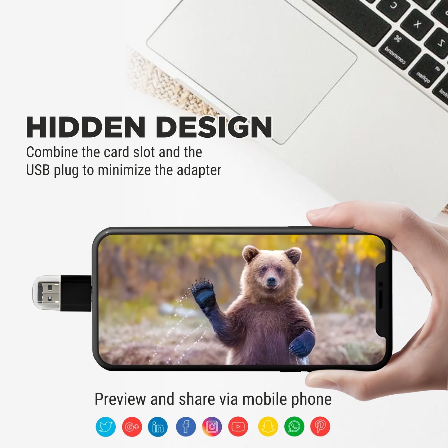 Unix OT20 Dual Plug OTG + Card Reader