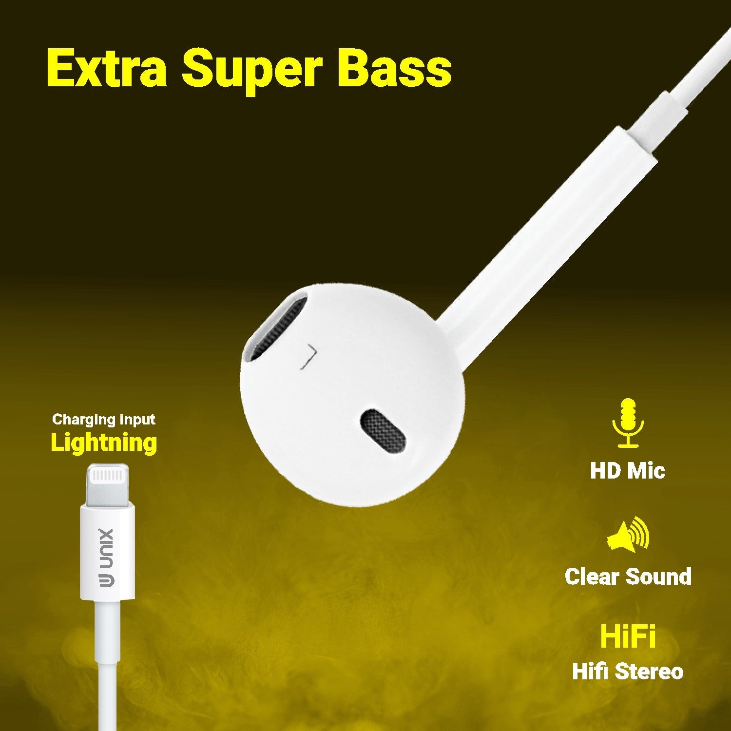 Unix UX-i900 Bang Wired Earphone for iPhone Lightning