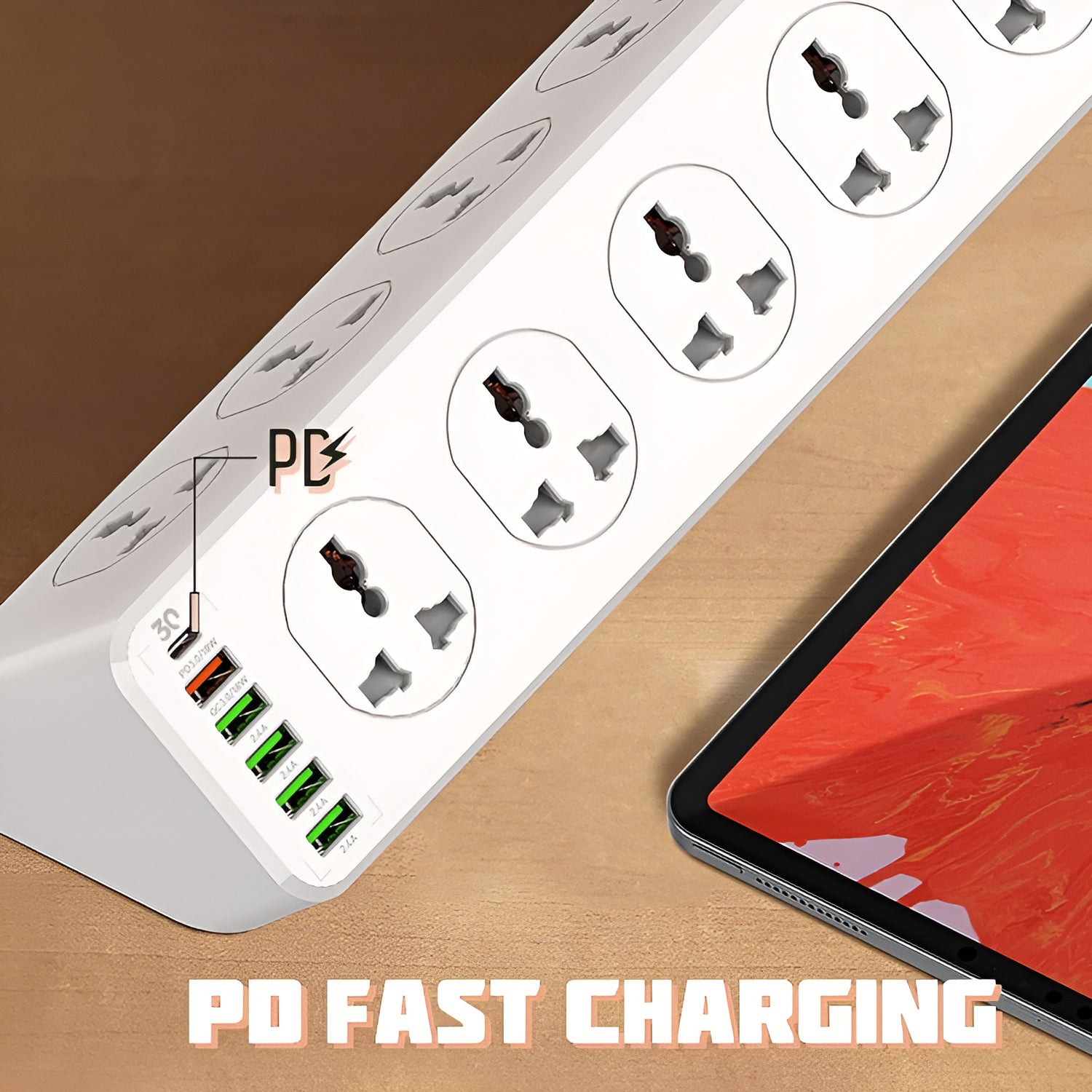 UNIX UX-222 | 10 USB Port + Power Socket Charging Hub with QC & PD Ports | BIS Approved