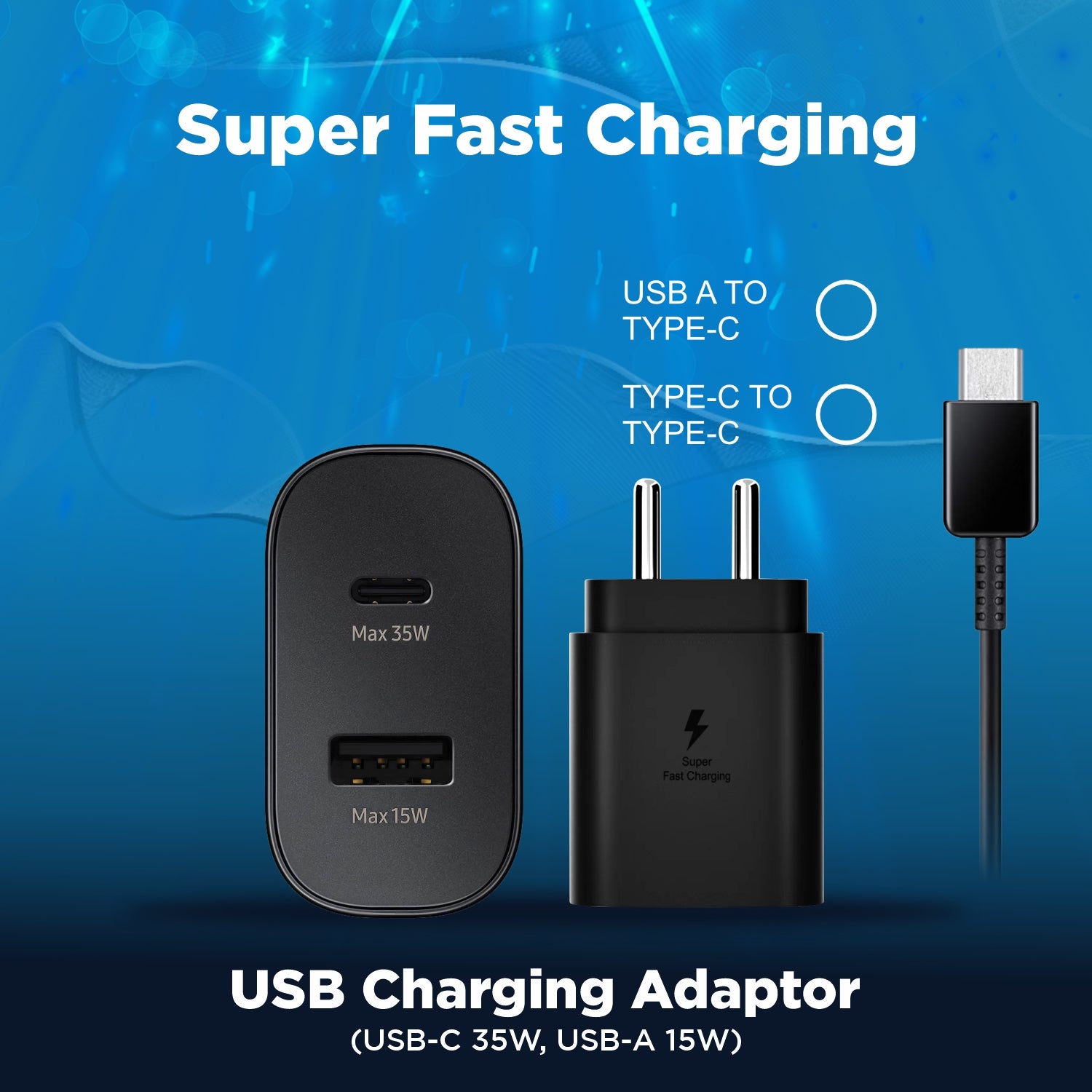 UX-117 50W Dual Port Power Adapter | USB + Type-C Fast Charging β Unix