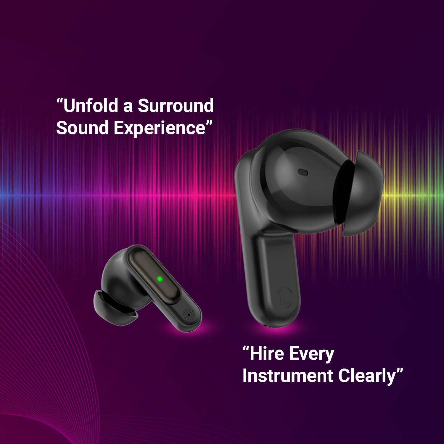 Unix UX-HP 20 Wireless Earbuds - Bluetooth 5.3, 40H Playtime, Fast Charging - Unixindia.
