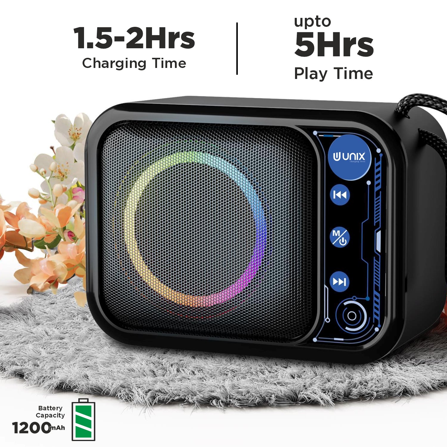 Unix XB-U44 Skon 1200mAh battery speaker