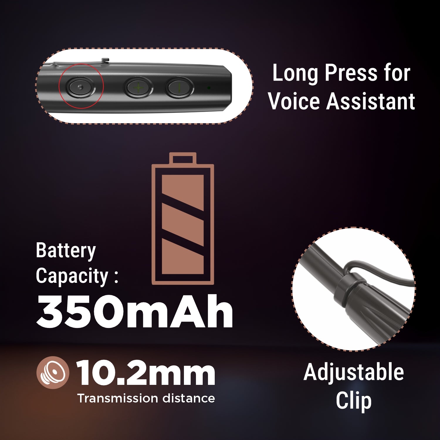 350 mah battery capacity neckband