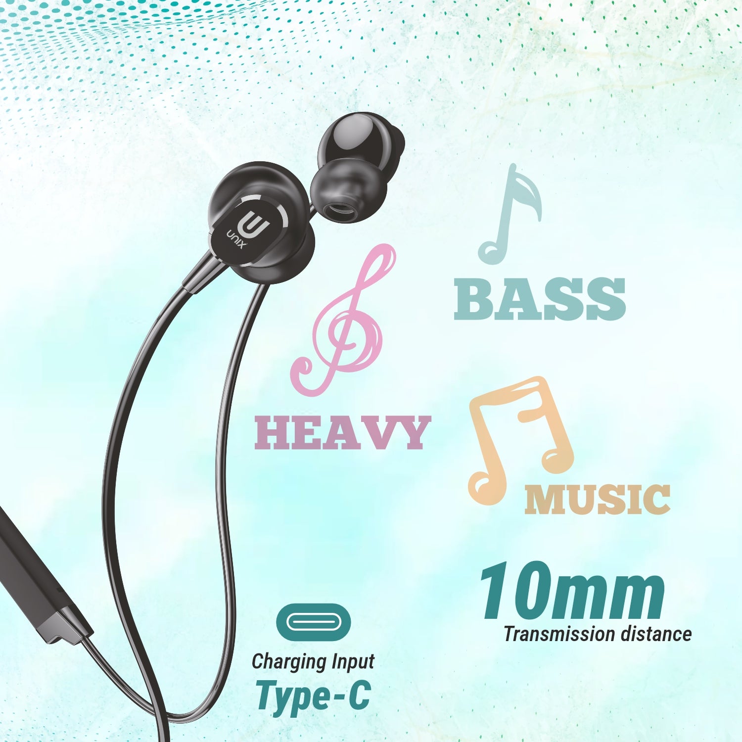 10mm transmission distance neckband