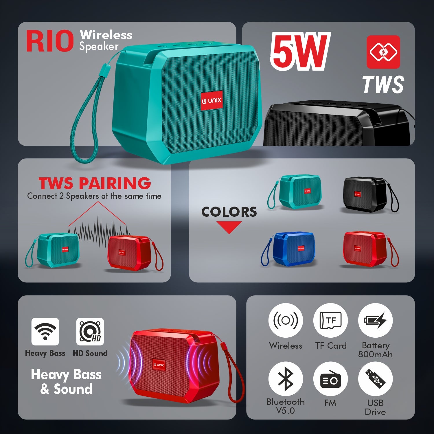 Rio 5W Bluetooth Speaker
