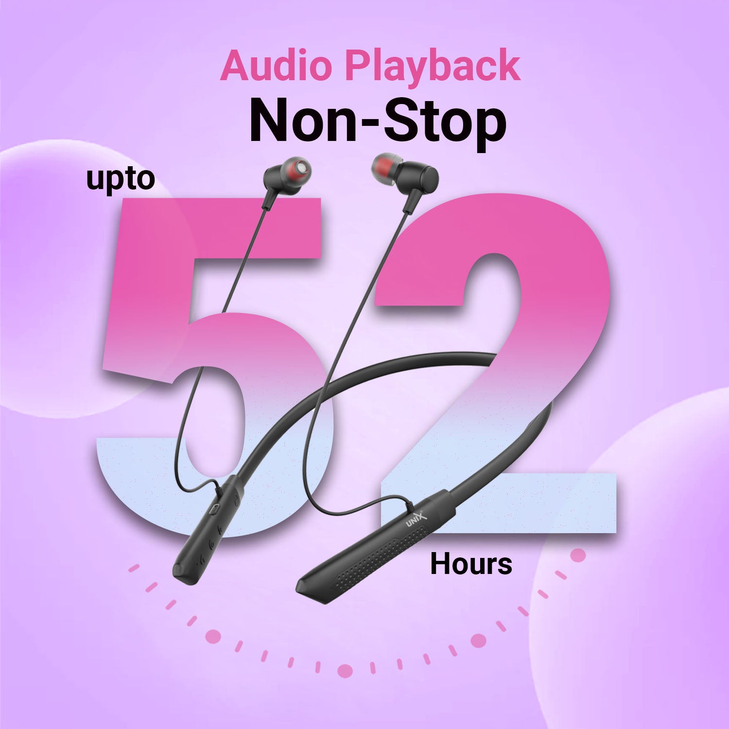 Unix Explorer UX-700 Pro Bluetooth Neckband äóñ 52 Hours Playtime, Thumping Bass