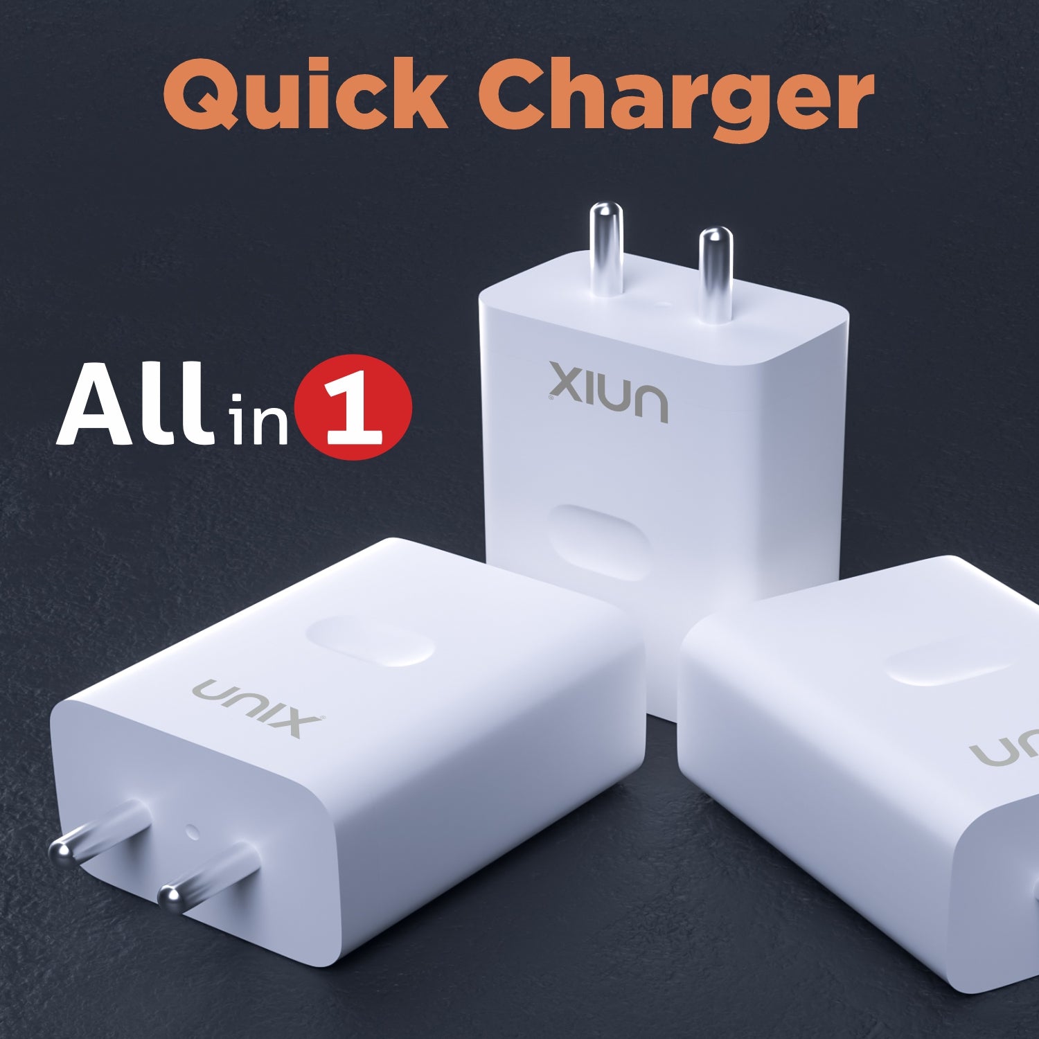 UNIX UX-129 44W ECO Series Fast Charger with Type-C Cable & 5-Layer Protection