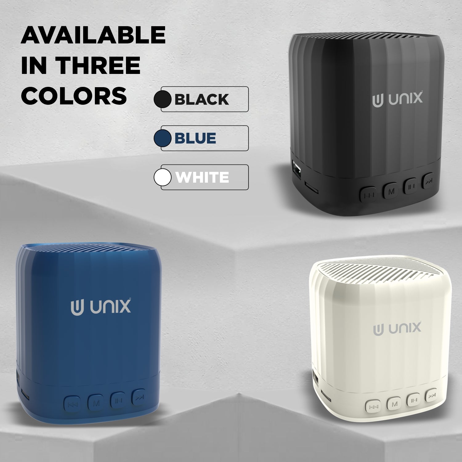 UNIX Gen-Z Mini Bluetooth Speaker β Compact Design, 5W Stereo Sound