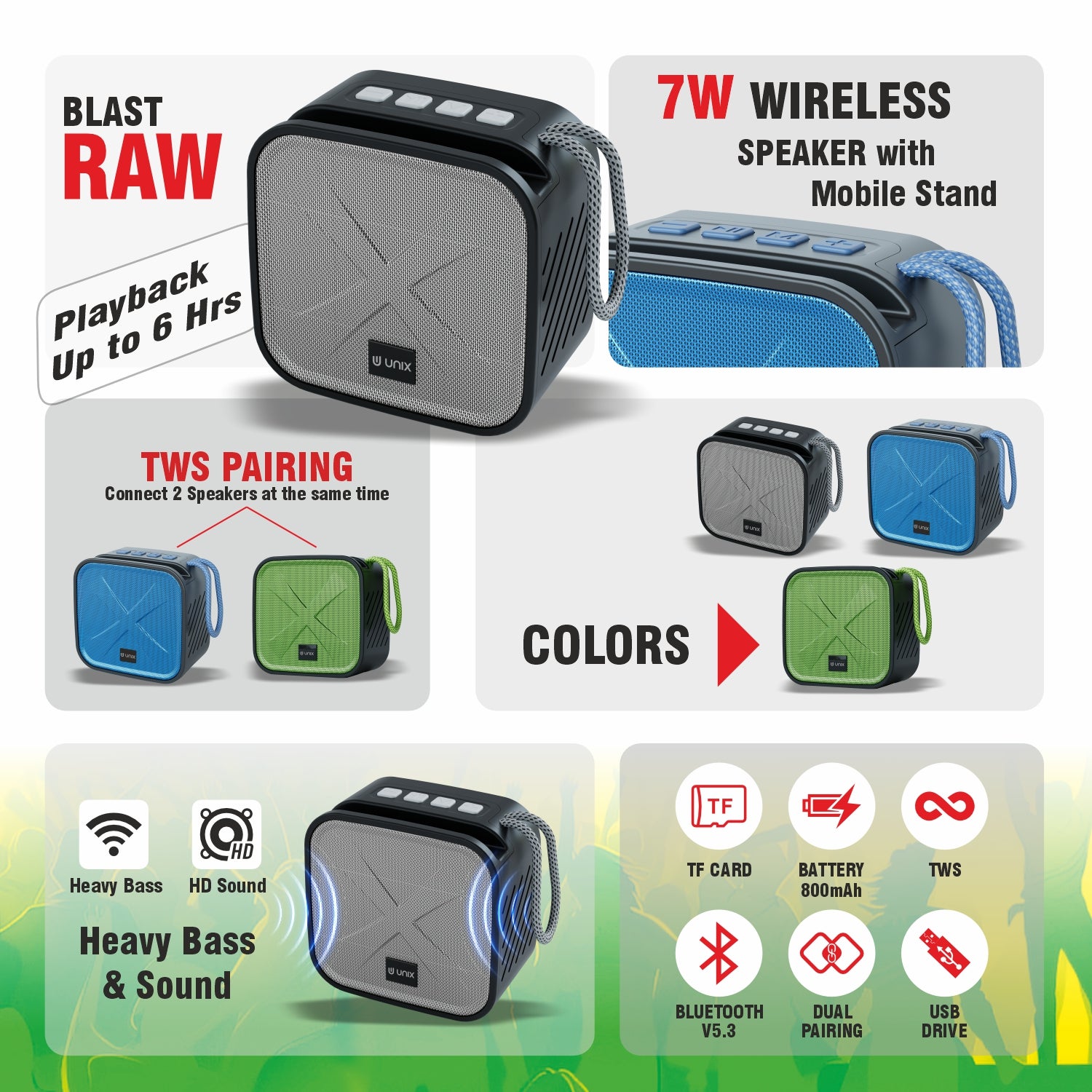 Raw Blast 7W Bluetooth Speaker