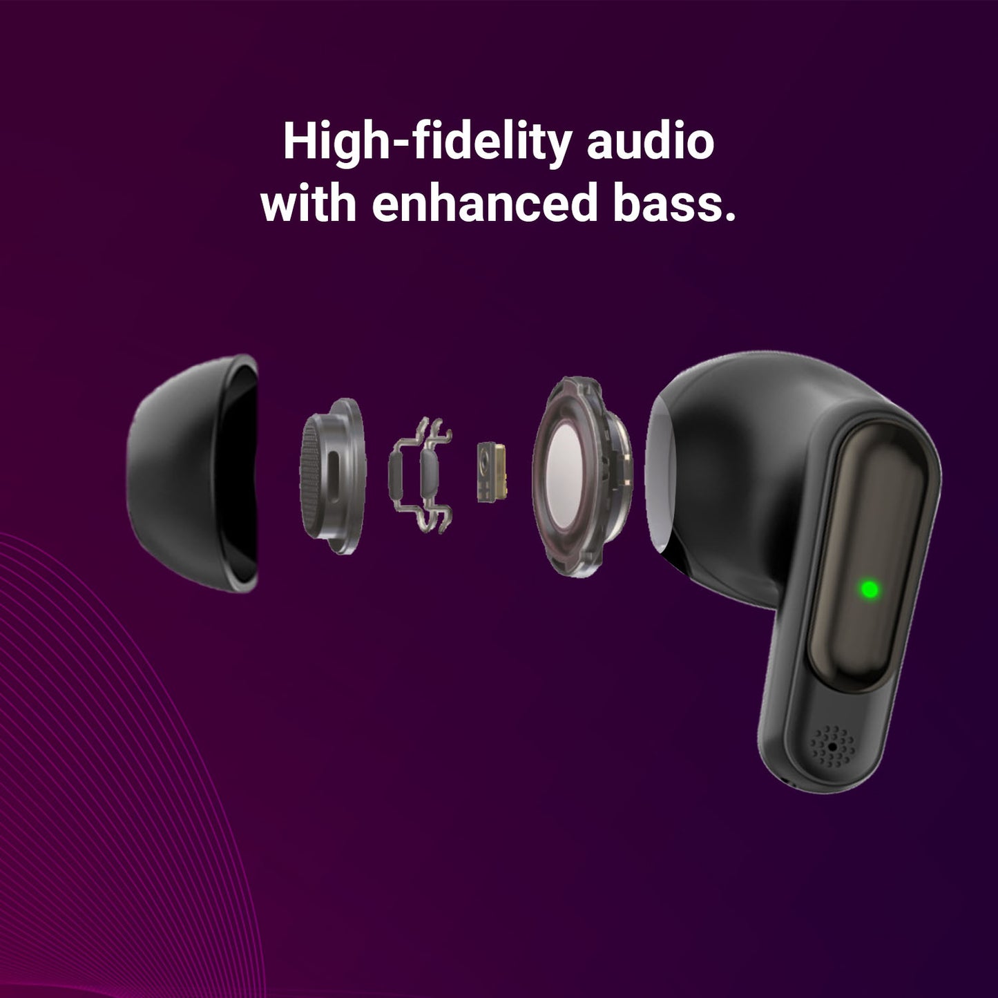 Unix UX-HP 20 Wireless Earbuds - Bluetooth 5.3, 40H Playtime, Fast Charging - Unixindia.