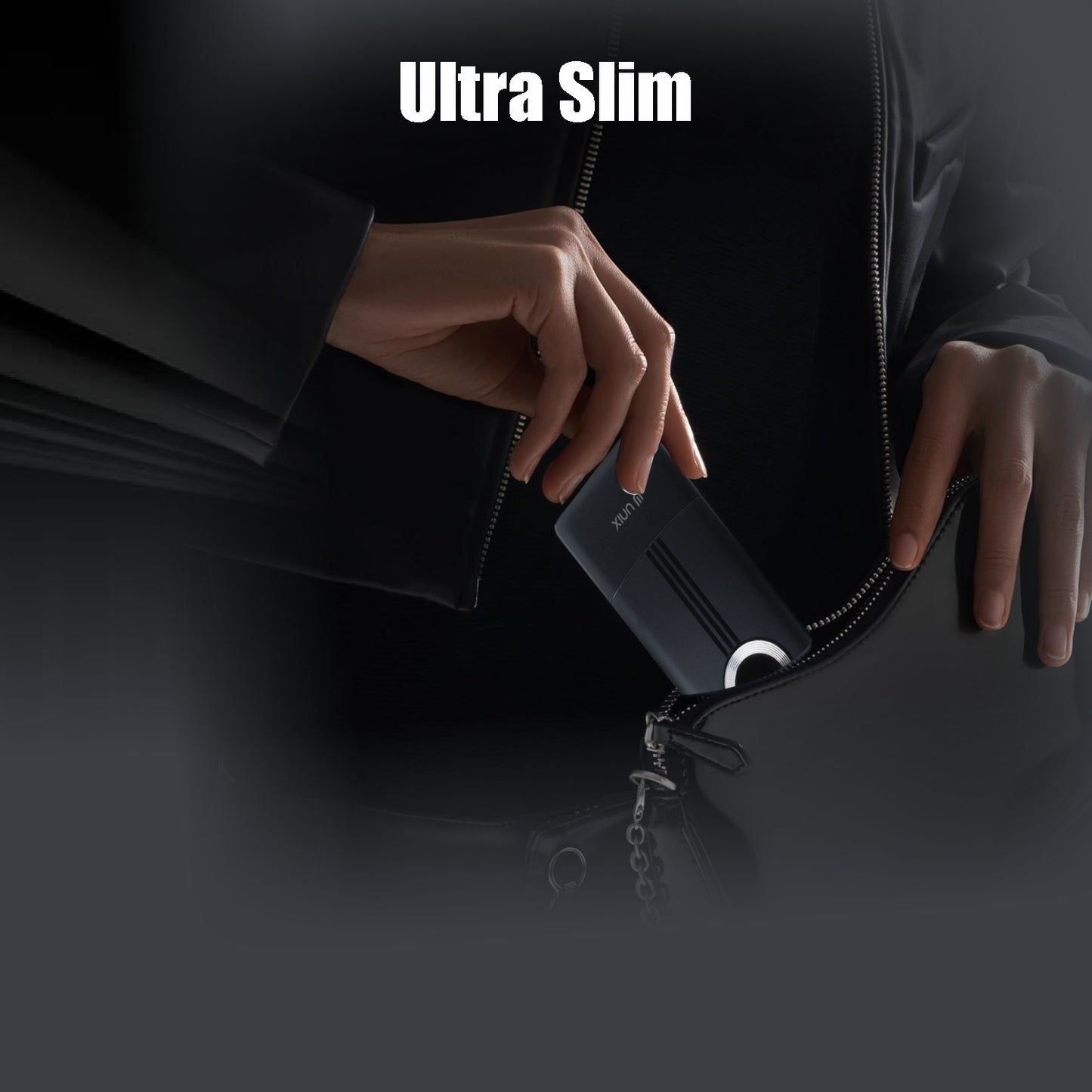 UNIX Ux-1534 Power Bank – 10000mAh, 22.5W Power Delivery, Dual Inbuilt Cables, Digital Display