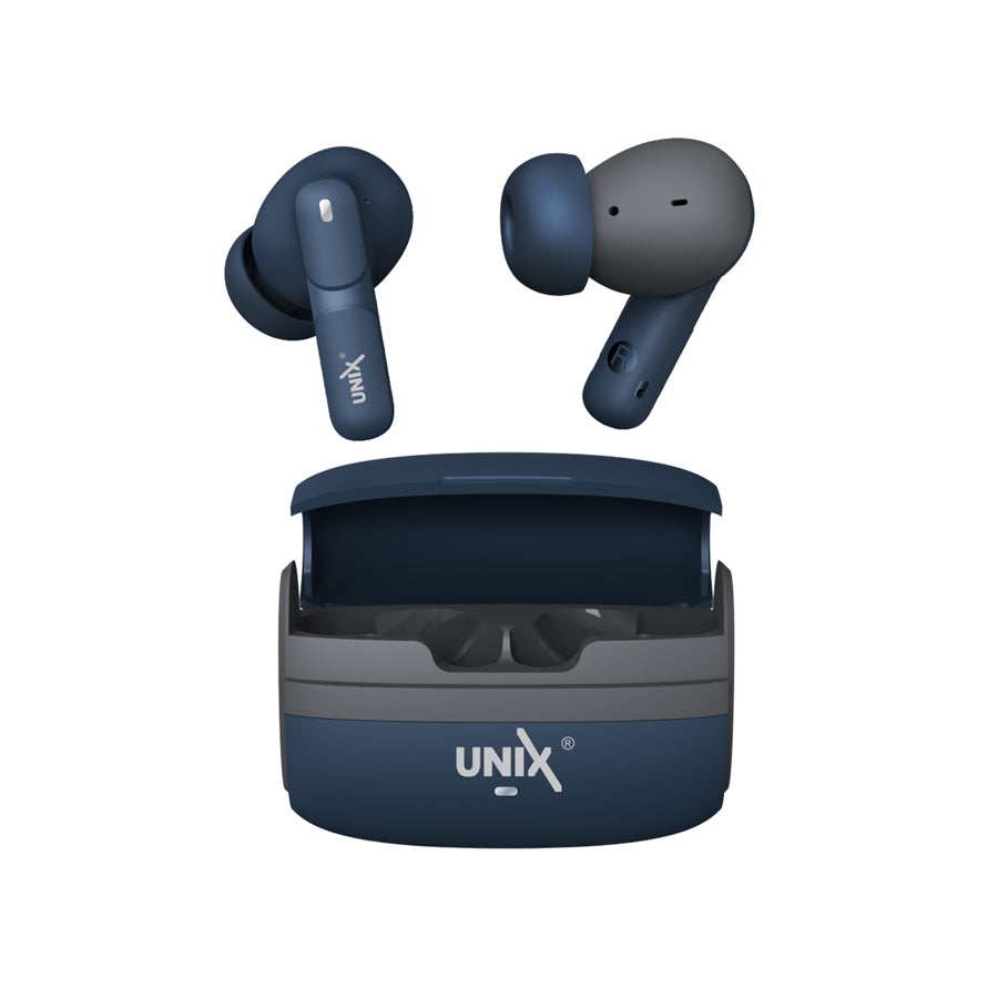 Unix UX-111 Aerobeat Wireless Earbuds | HD Sound, Long Battery Life Blue