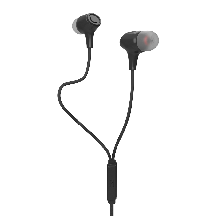 Unix Moon Wired Earphones with Stereo Sound Black