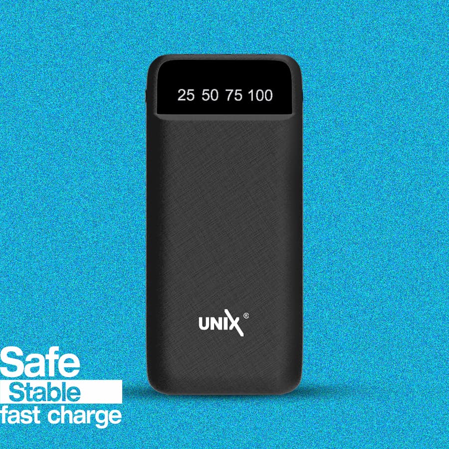 Unix UX-1520 10000mAh Power Bank - Stay Charged Anywhere, Anytime! Black