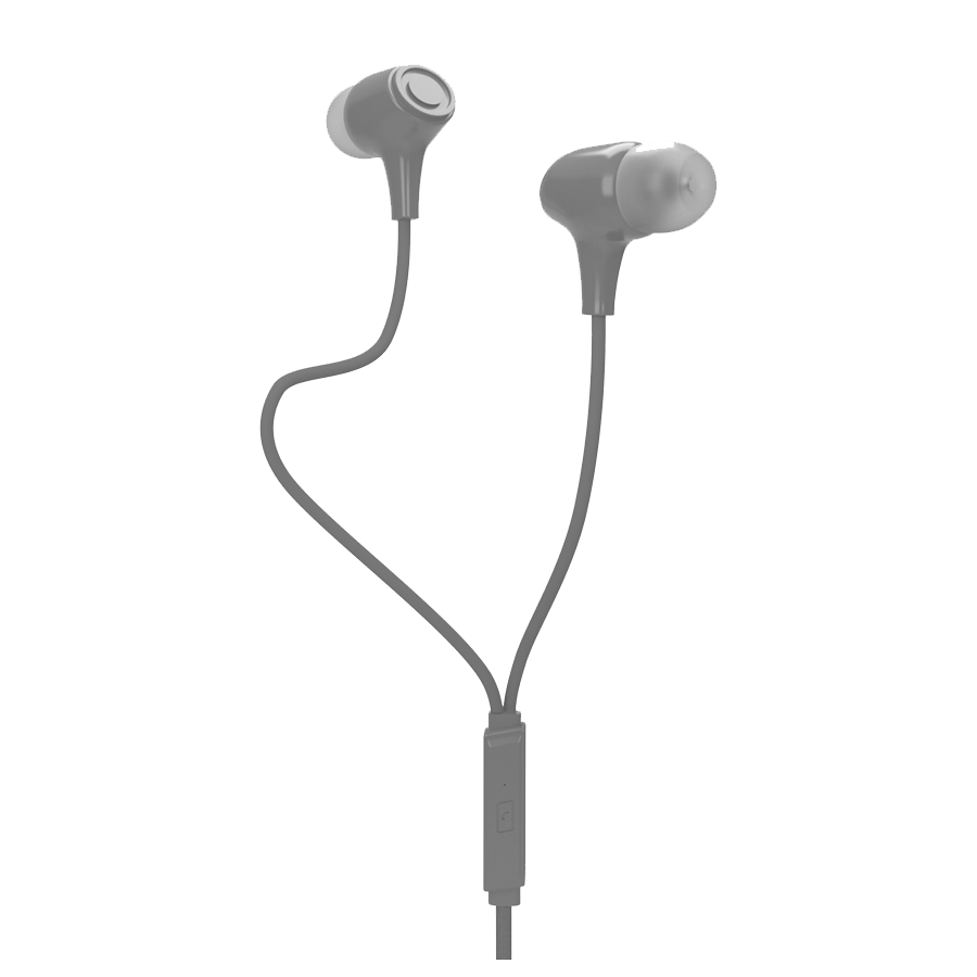 Unix Moon Wired Earphones with Stereo Sound gray