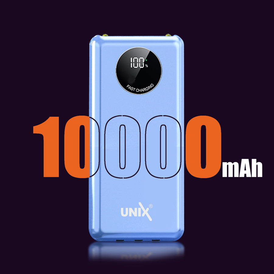 Unix UX-1518 PD-22.5W Power Bank - Multi Device Compatibility Blue