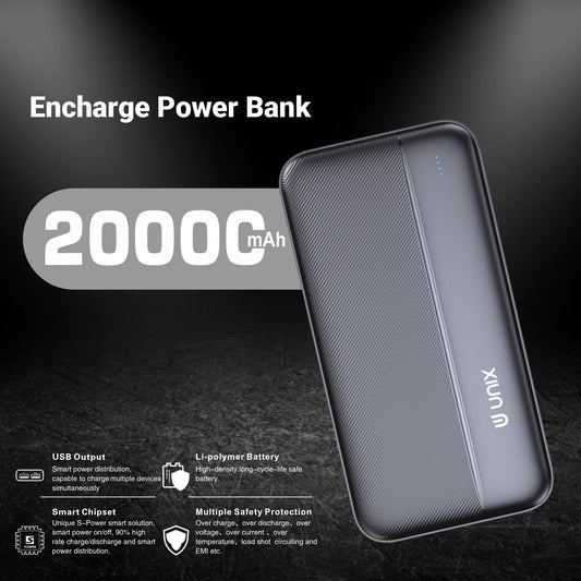 Massive 20000mAh Capacity äóñ Keep your devices powered all day with a high-capacity portable battery pack.