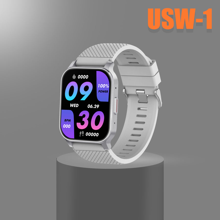Unix USW-1 Breeze Bluetooth Calling Smartwatch Silver front