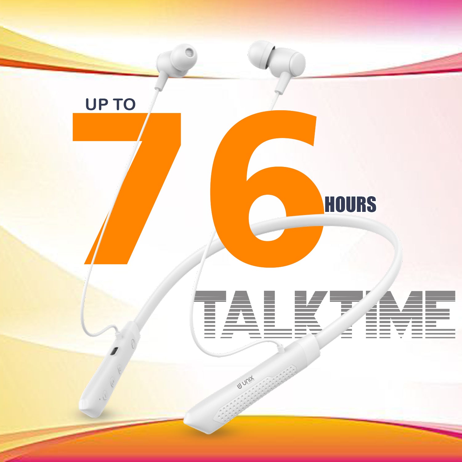 Unix UX-700 Horizon Wireless Neckband - Long Lasting Battery Life - Unixindia.