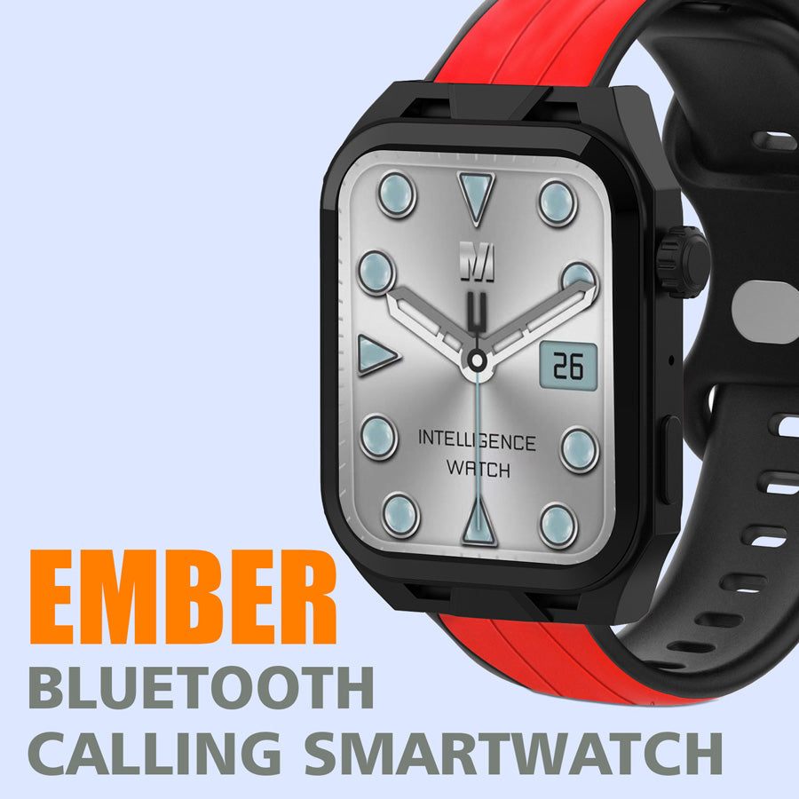 Unix USW-4 Ember Bluetooth Calling Smartwatch | 1.96" AMOLED Display, IP67 Waterproof, 6-Day Battery
