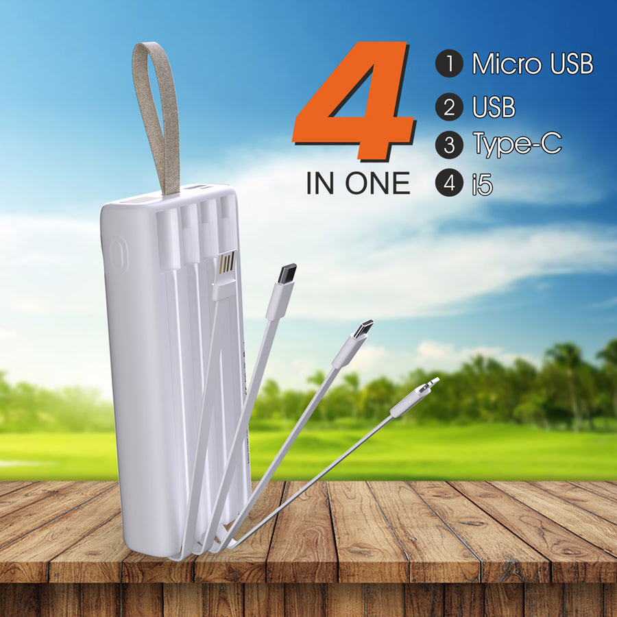 Unix UX-1517 Four In One Power Bank White back