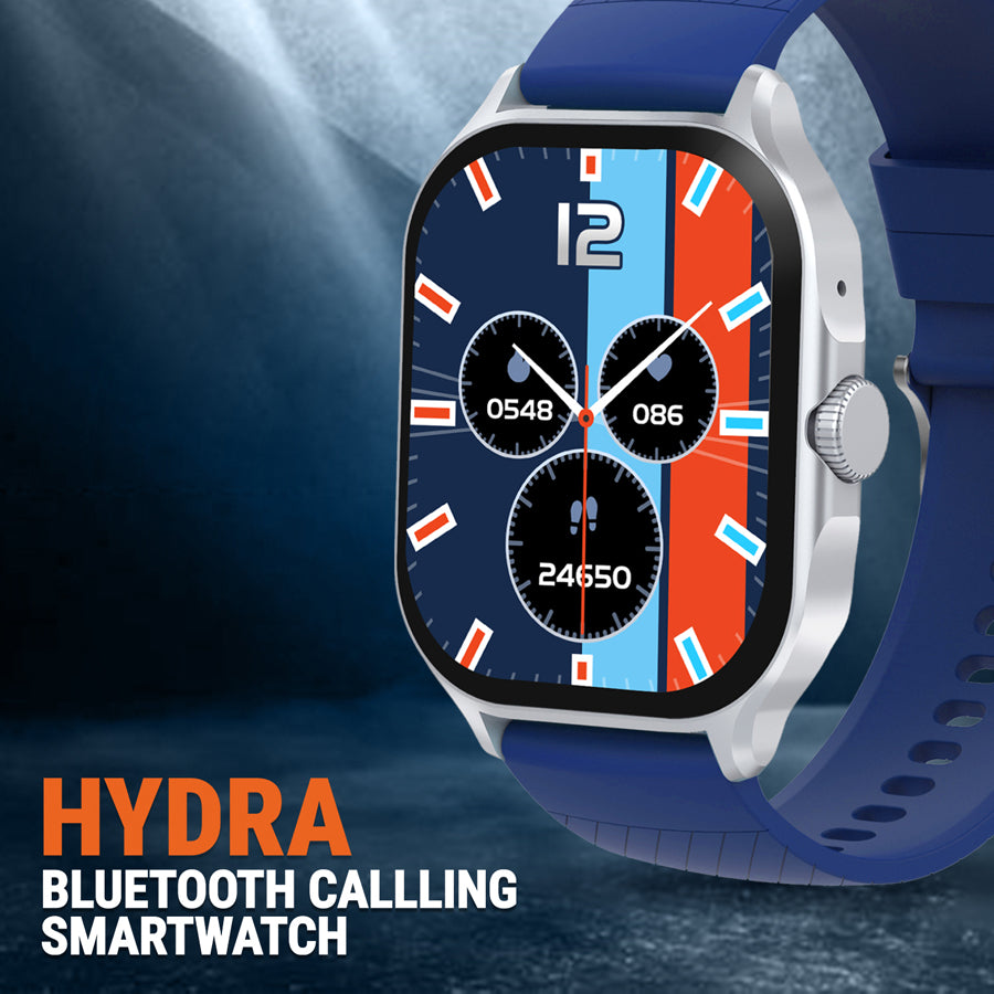 Unix USW-2 Hydra Bluetooth Calling Smartwatch | 2.1" IPS Display, Free Metal Strap, 6-Day Battery Silver back