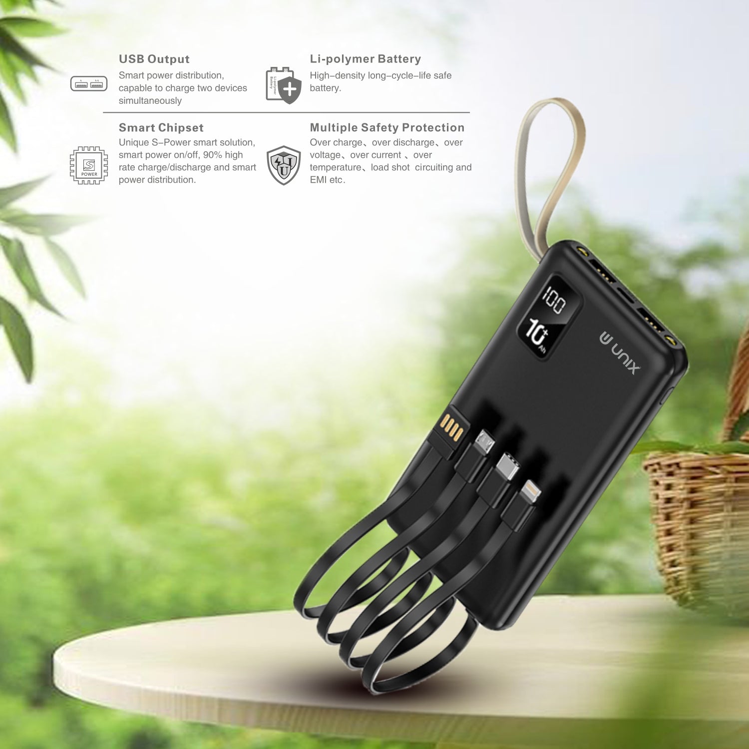 Unix UX-1511 Four In One Power Bank - Unixindia.
