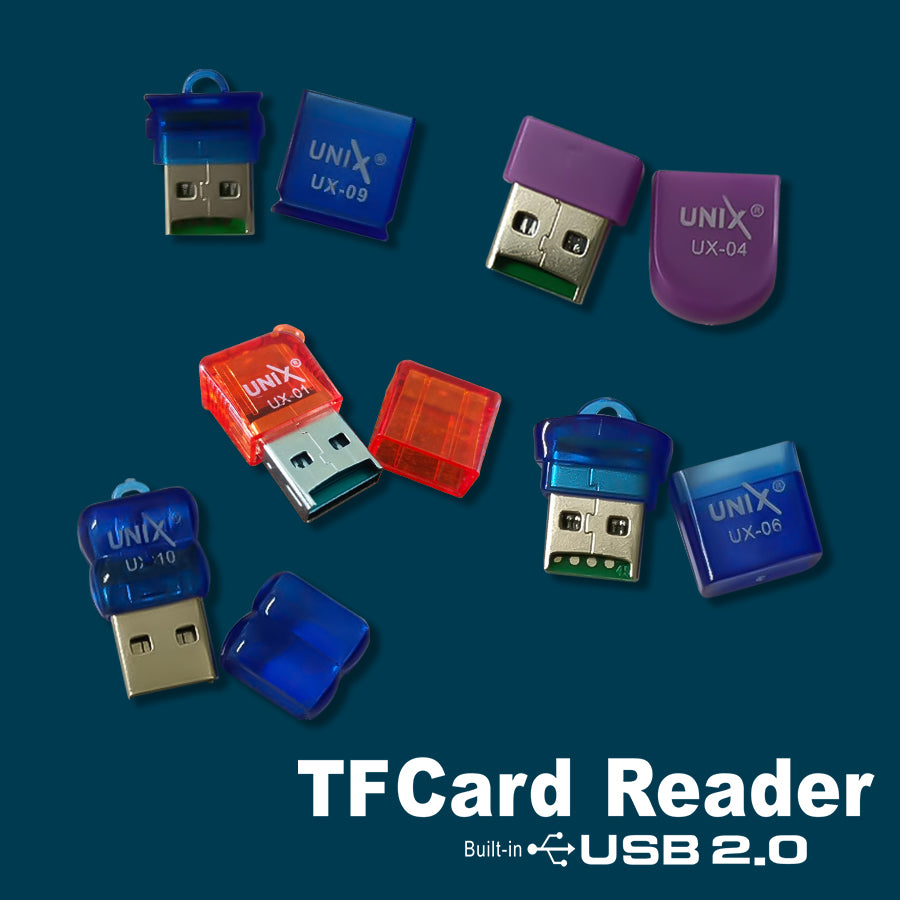 Unix Small TF Card Reader | USB 2.0, High-Speed Data Transfer backl