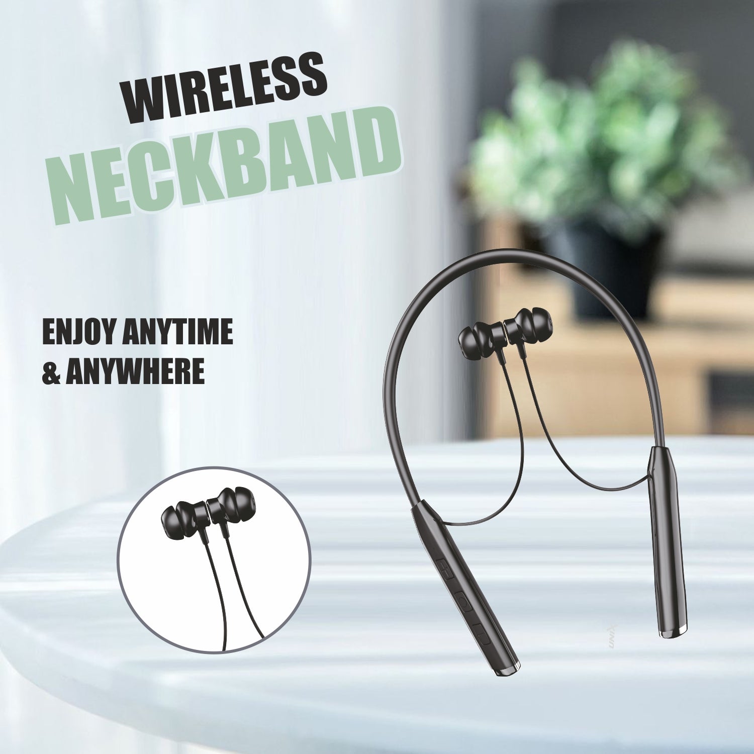 Unix UX-5000 Shockwave Wireless Neckband with 48-Hour Battery Life & BT 5.3 - Unixindia.