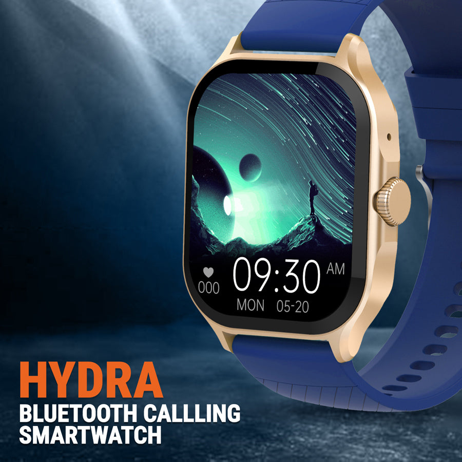 Unix USW-2 Hydra Bluetooth Calling Smartwatch | 2.1" IPS Display, Free Metal Strap, 6-Day Battery gold back