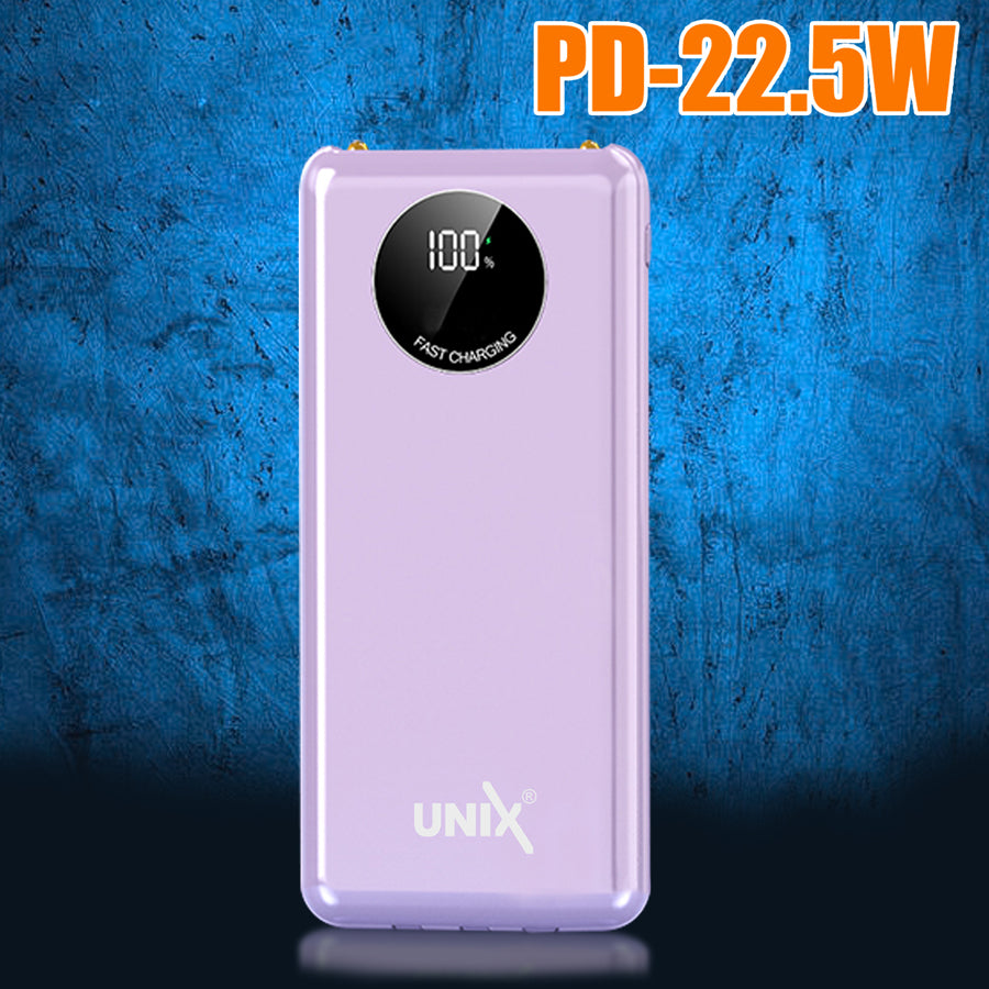 Unix UX-1518 PD-22.5W Power Bank - Multi Device Compatibility