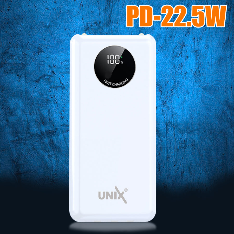 Unix UX-1518 PD-22.5W Power Bank - Multi Device Compatibility