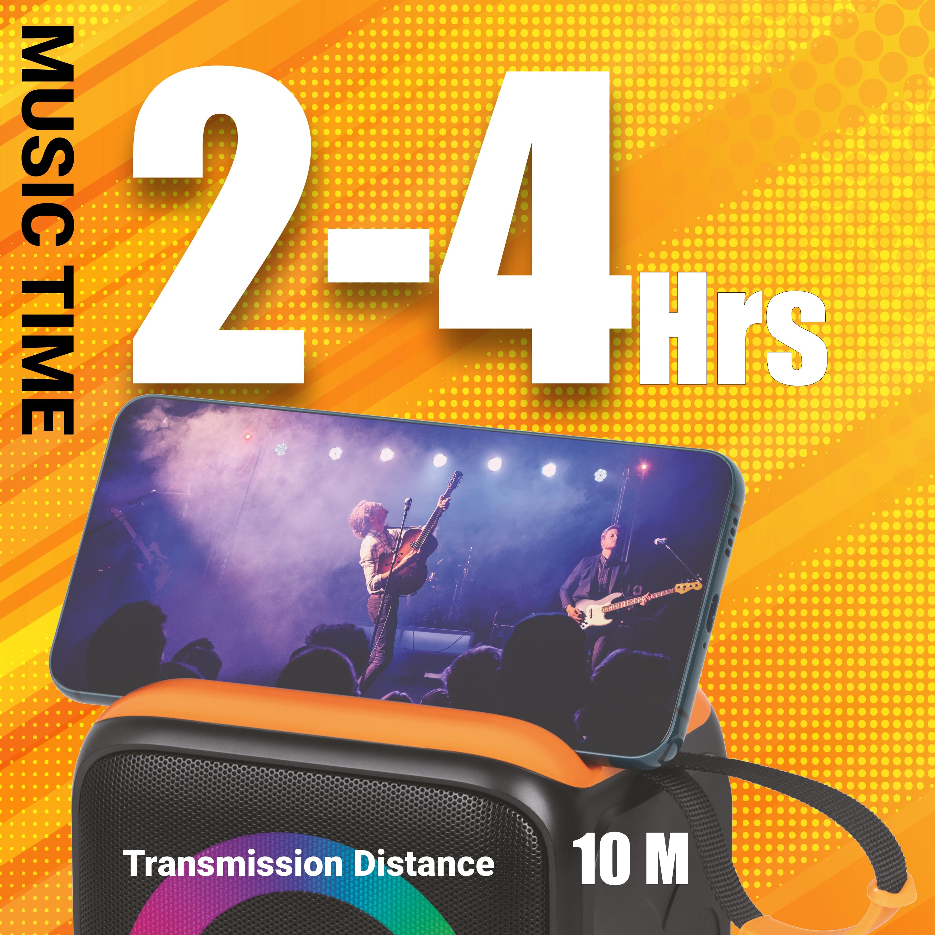 UNIX Kaboom XB-U66 Bluetooth Speaker äóñ 8W Audio with Deep Bass, RGB Lights & Long Battery - Unixindia.